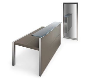 Strato reception 210.REC21OP, Leather reception counter