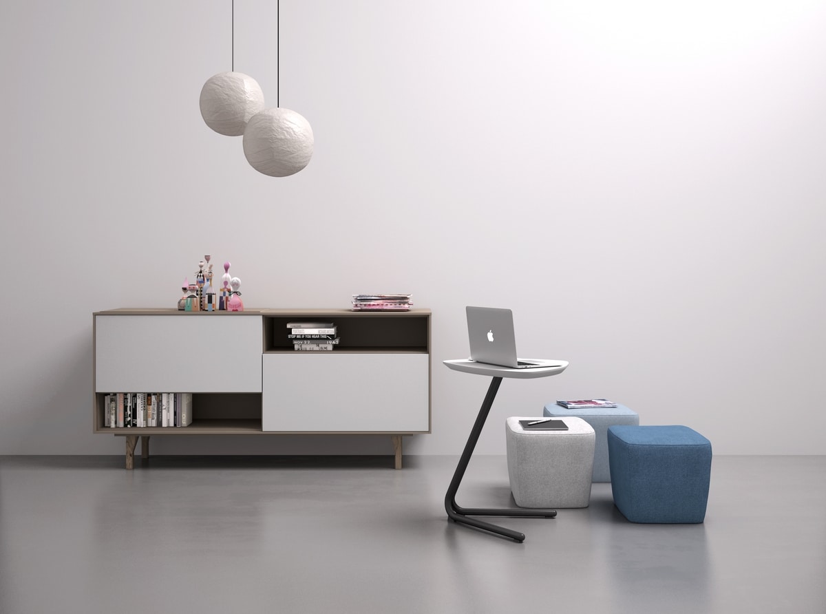 Eos, Side table suitable for sofas and poufs