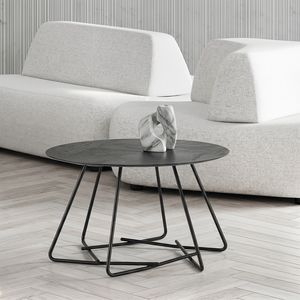 Susu, Contemporary coffee table with round HPL top