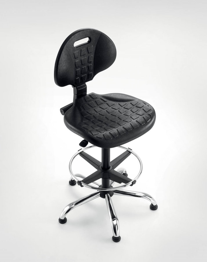 UF 426 Stool, Operating stool, gas lift, for office and reception