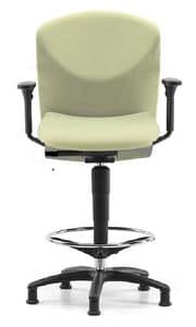 VULCAN 1471 Z, Stool with 5 feet and footrest, for studios