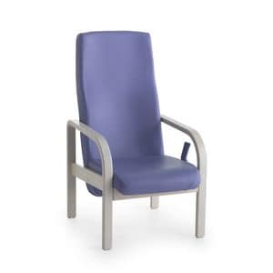 Marta 07 FIX, Chair for the elderly, rounded armrests, for hospices