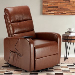 Reclining electric relaxation armchair with people lift in leatherette ELIZABETH Design - SR681PUN, Electric armchair with people  lift