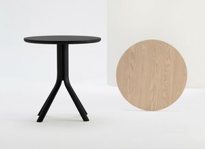 ART. 470 PECK, Round bar table, in solid wood