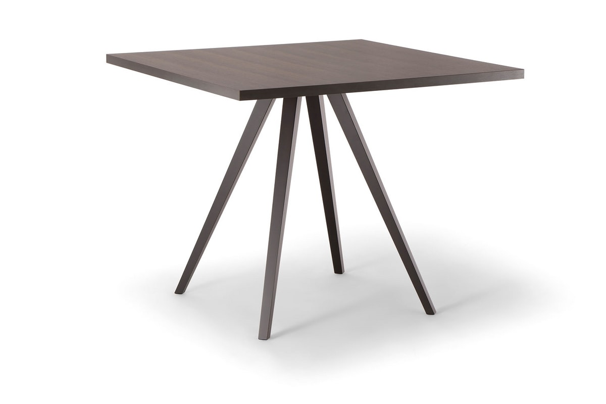 MILANO TABLE 083 H75, Square table for contract use