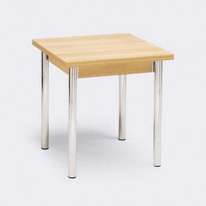 Parigi 70x70, Square table, extendable, for kitchen furnishing