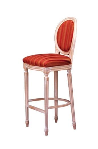 1054 SG, Classic beech barstool, with oval back