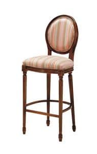 S07SG, Barstool with upholstered seat and back, for elegant Bars