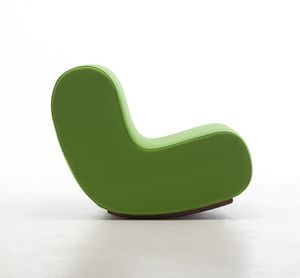 Simple rocking chair, Rocking armchair, seat upholstered in fireproof foam, modular