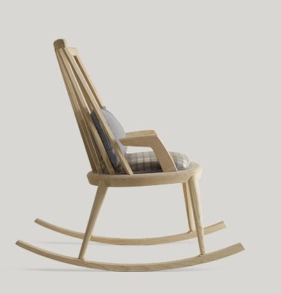 Udinì rocking chair, Rocking chair in ash wood