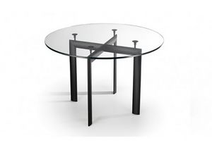 528, Table with round glass top