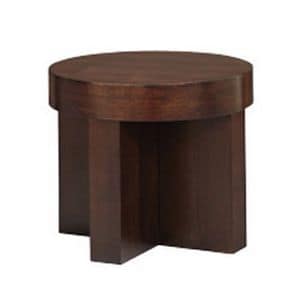 837, Linear round table, veneer, for living room