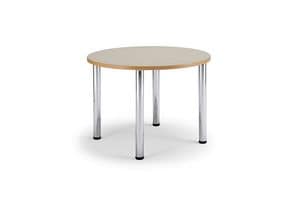 Arno 3 1621, Table with legs in chromed steel, round top