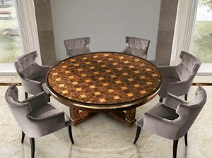ART. 3290, Round table with inlaid top