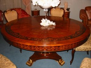 Art.604, Round table in rosewood and rosewood