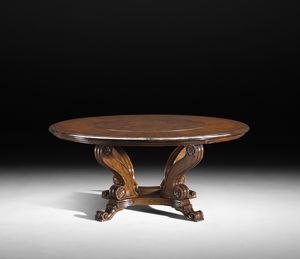 Art. 805/LSNO table, Round table with lazy susan, Renaissance style