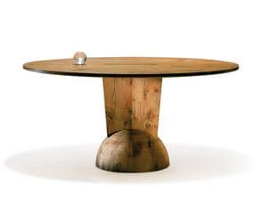 Brancusi, Wooden table, round top, to pubs and wine bars