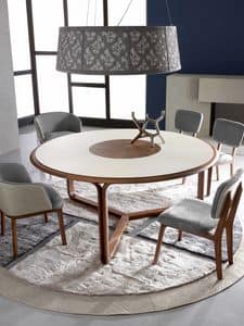 Doom, Round dining table with lazy-susan tray