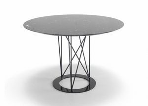 Flight, Round table, with steel base