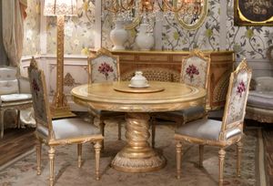 Lariana round table, Round classic style dining table
