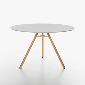 Mart mod. 9834-01 / 9835-01, Table with round top in HPL, available in various colors