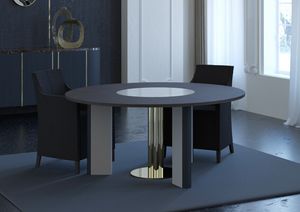 Moon round table, Round table with refined materials