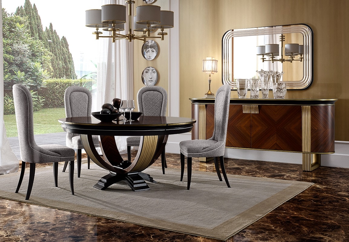 Oliver Art. OL05/160, Round table for elegant dining rooms
