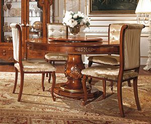 Reggenza Luxury X040, Round dining table, in late Baroque style