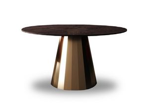 Swing Art. SW0002, Round table with wooden top and metal base