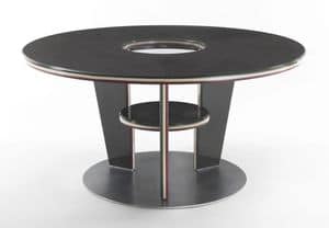Table Three Rounds, Round table in a modern style, made of laminate