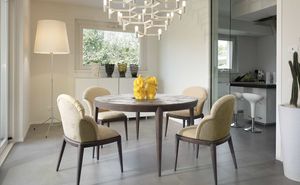 Tolomeo round table, Round table with tapered legs