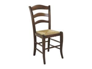 105, Rustic chair with straw seat, for residential use