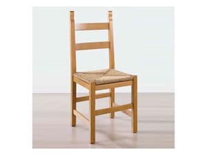 117, Solid wood chair, straw seat, for tavern