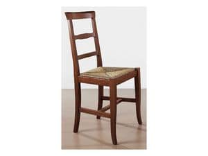 138, Solid chair in rustic style, simple and confortable, for bars