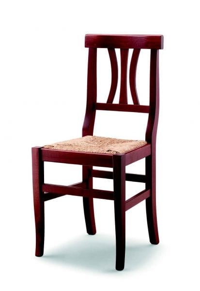 176 Fiorella, Rustic chair with straw seat