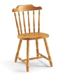 Chucky, Chair entirely in solid pine, for chalets and taverns
