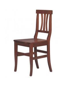 R03, Rustic chair made entirely of wood, for cottages, pubs and taverns