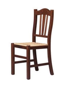 R05, Chair in solid wood, rustic style, for contract use