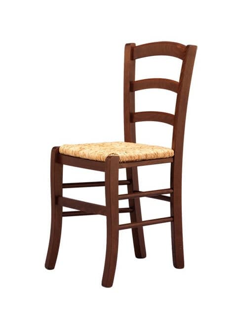R07, Rustic chair, straw seat, for bars and wine clubs