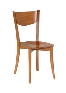 R13, Wooden chair with simple lines, for restaurants and bars