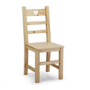 S/142 C Heidi, Rustic chair with decorative heart