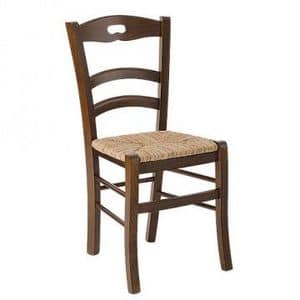 Savoy foro, Rustic chair with straw seat for farm restaurant