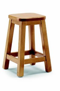 109 Quadro, Wooden stool without backrest
