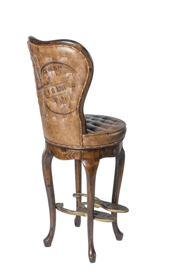 Country Style Swivel Stool In Wood And, Country Style Swivel Bar Stools