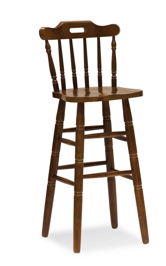 H/302 Country Stool, Country-style stool, made of solid pine