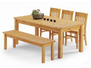 Malenco-T, Pine wood table, for rustic furnishings