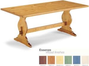 T/204, Rustic wooden table with footrest, for pubs