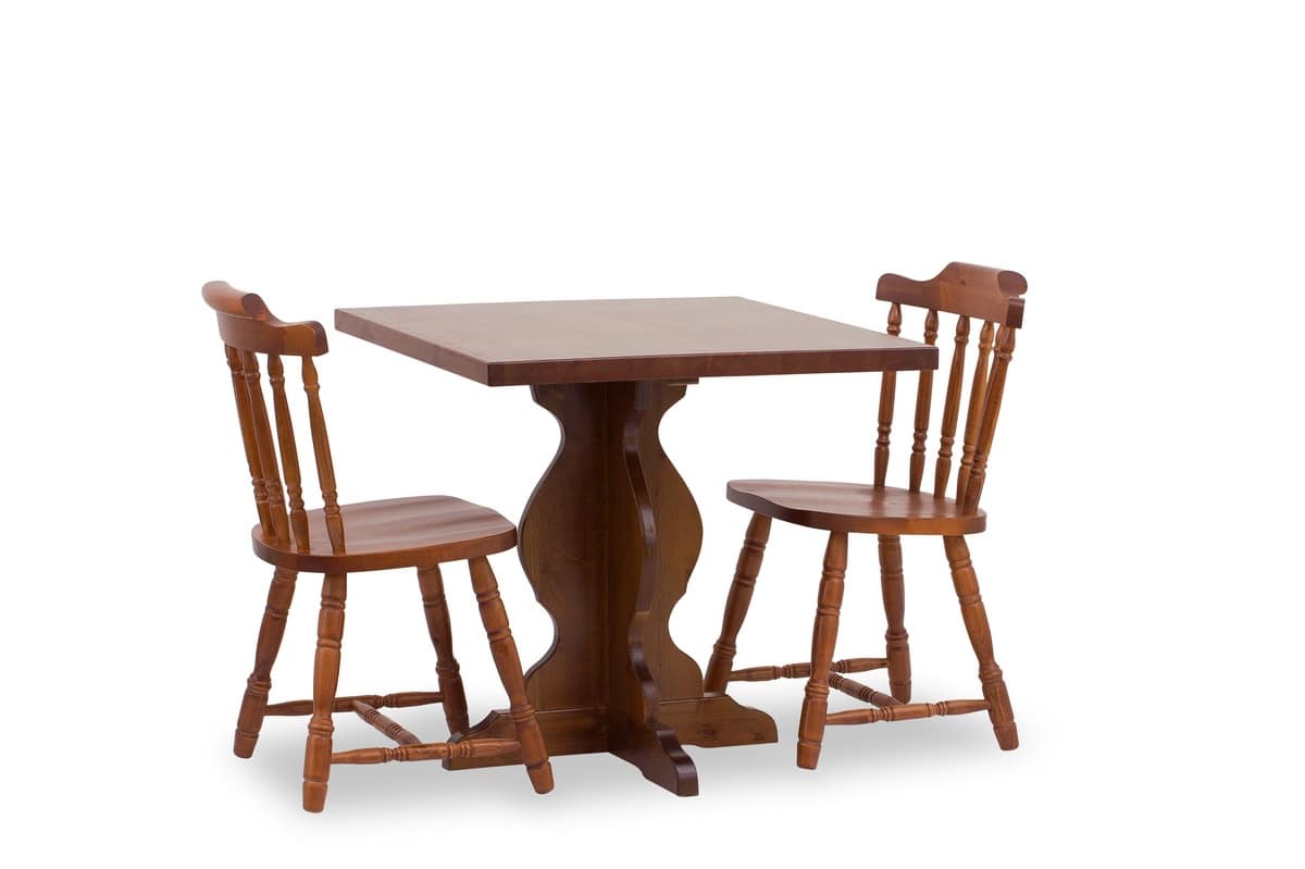 T/410, Rustic table, made of solid wood, for kitchen
