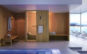 HITA, Sauna for modern bathroom, wooden, innovative and functional