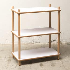 Shelf Bolz, Shelf in beech and plywood, for domestic use